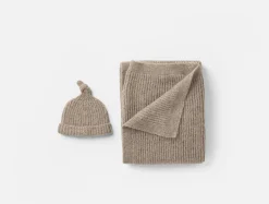 Hot Coyuchi Andes Suri Alpaca Knit Baby Gift Set Taupe Heather