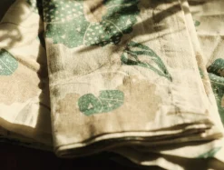 Hot Coyuchi Aurora Print Table Runner Natural w/Surf