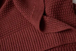 Sale Coyuchi Avalon Organic Knit Throw Claret