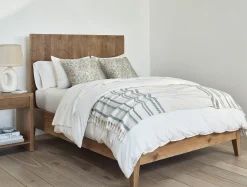 Outlet Coyuchi Bonita Organic Throw Undyed w/Lagoon