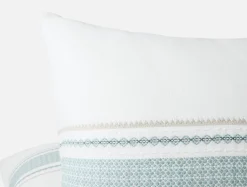 Discount Coyuchi Cabrillo Organic Sham Alpine White w/Tidal