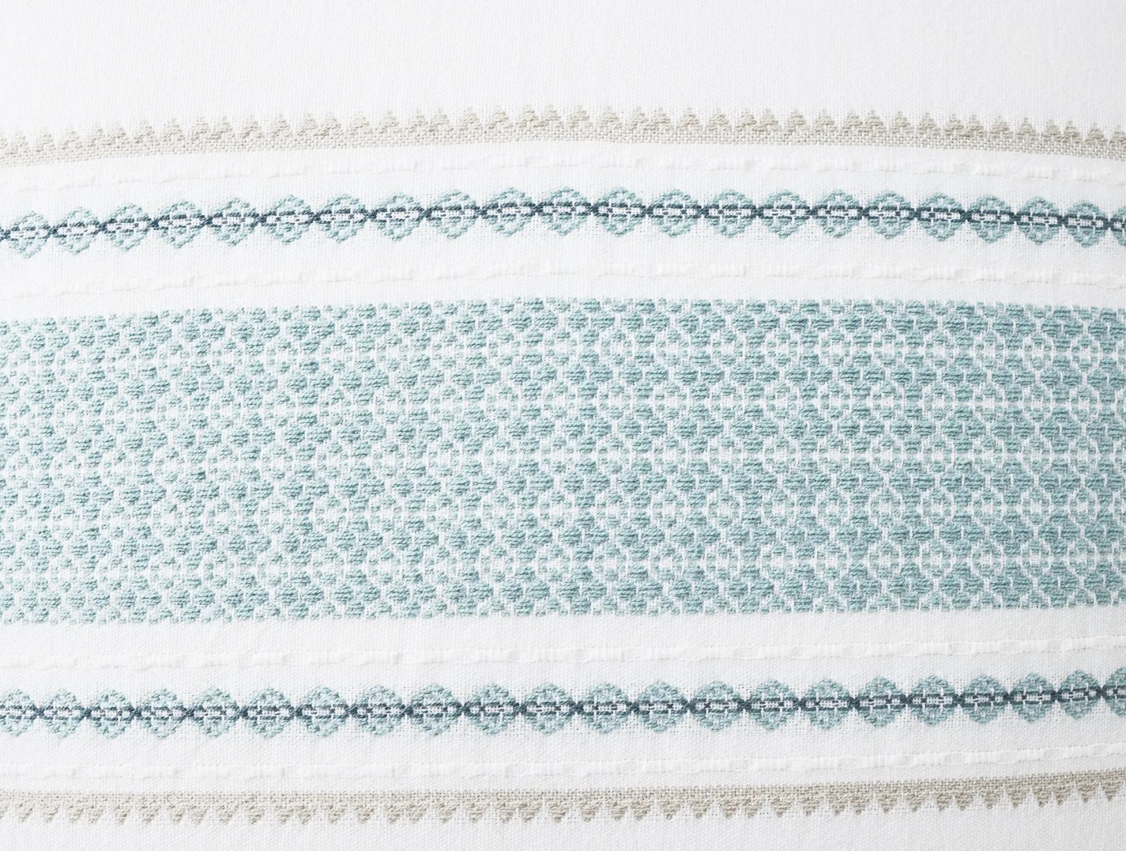Discount Coyuchi Cabrillo Organic Sham Alpine White w/Tidal