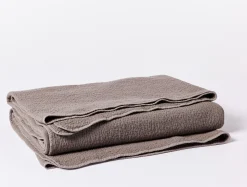 Hot Coyuchi Cascade Organic Matelasse Blanket Morel