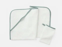 Hot Coyuchi Cloud Loom™ Organic Baby Hooded Towel and Bath Mitt Set