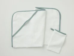 Hot Coyuchi Cloud Loom™ Organic Baby Hooded Towel and Bath Mitt Set