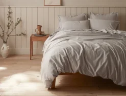Hot Coyuchi Cloud Soft Organic Sateen Duvet Cover Pale Gray