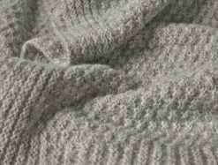 Best Coyuchi Cordillera Alpaca Cotton Knit Throw Gray Heather