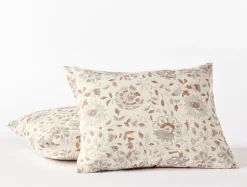 Online Coyuchi + Rejuvenation Flora Organic Print Sham Undyed w/Sedona