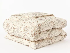 Sale Coyuchi + Rejuvenation Flora Organic Print Duvet Cover Undyed w/Sedona