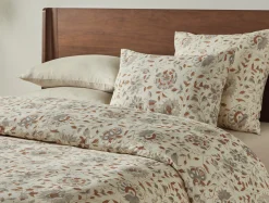 Sale Coyuchi + Rejuvenation Flora Organic Print Duvet Cover Undyed w/Sedona