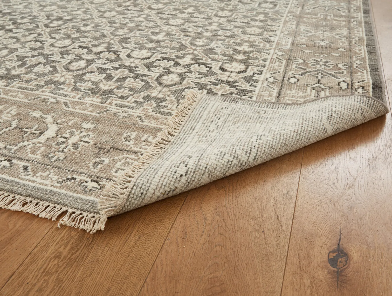 Sale Coyuchi + Rejuvenation Meares Handknotted Wool Runner Undyed