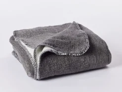 Hot Coyuchi Cozy Cotton Organic Throw Charcoal