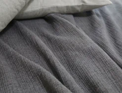 Hot Coyuchi Cozy Cotton Organic Throw Charcoal