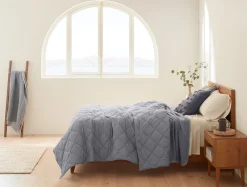 Outlet Coyuchi Diamond-Stitched Organic Cotton Comforter