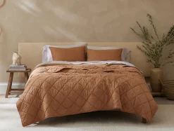 Outlet Coyuchi Diamond-Stitched Organic Cotton Comforter
