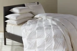 New Coyuchi Down Feather Throw Pillow Insert White