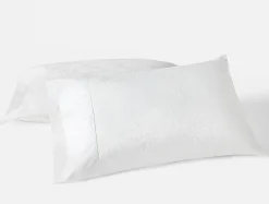 Online Coyuchi Heirloom Organic Sateen Jacquard Sheet Set Alpine White