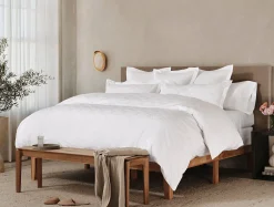 Online Coyuchi Heirloom Organic Sateen Jacquard Sheet Set Alpine White