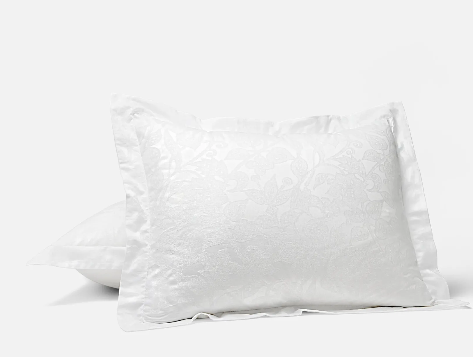 Clearance Coyuchi Heritage Organic Percale Jacquard Sham Alpine White