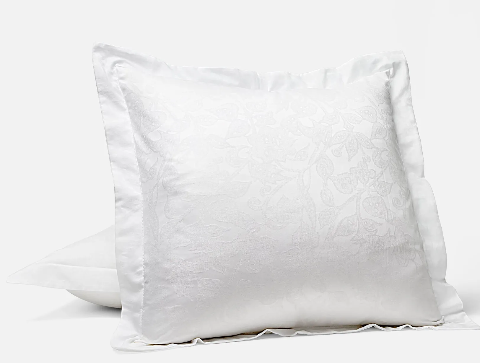 Clearance Coyuchi Heritage Organic Percale Jacquard Sham Alpine White