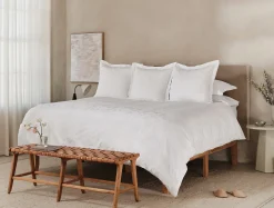 Clearance Coyuchi Heritage Organic Percale Jacquard Sham Alpine White