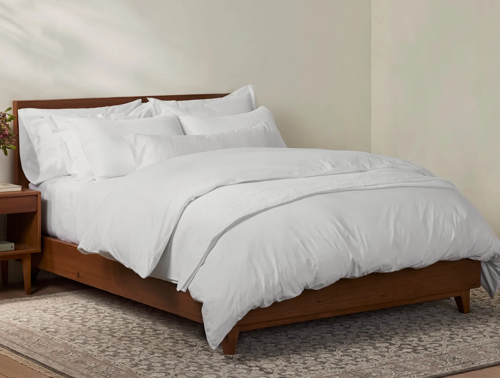 Hot Coyuchi Heritage Organic Percale Duvet Cover Alpine White