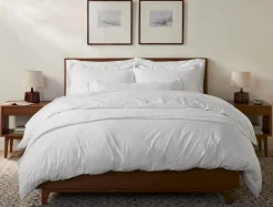 Hot Coyuchi Heritage Organic Percale Duvet Cover Alpine White