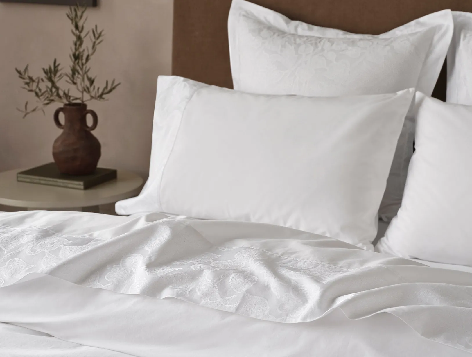 Fashion Coyuchi Heritage Organic Percale Jacquard Border Pillowcases
