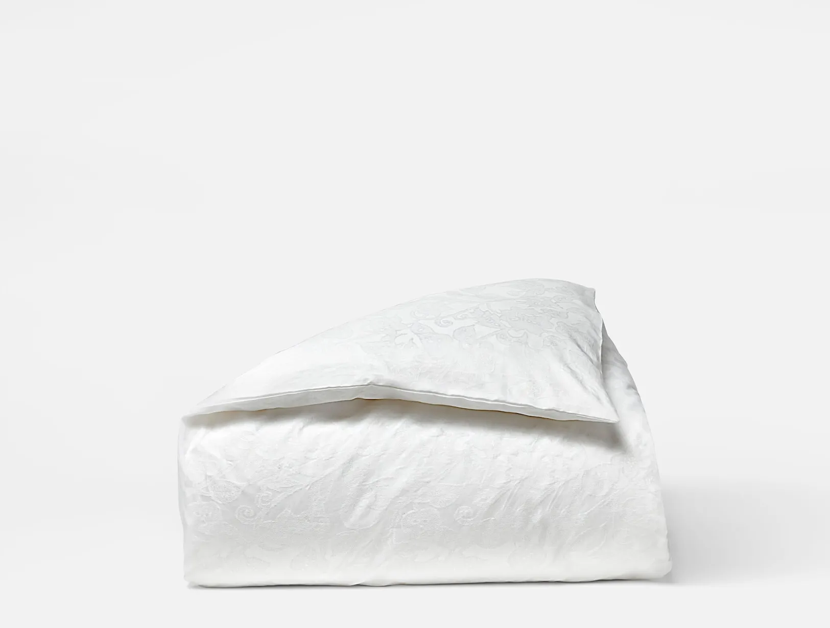 Best Coyuchi Heritage Organic Percale Jacquard Duvet Cover Alpine White