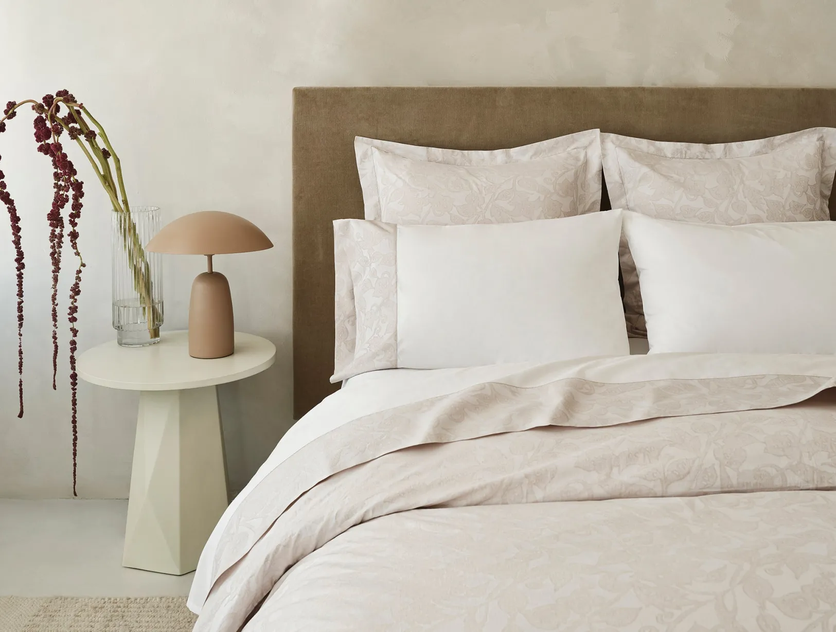 New Coyuchi Heritage Organic Percale Jacquard Duvet Cover Alpine White w/Stone