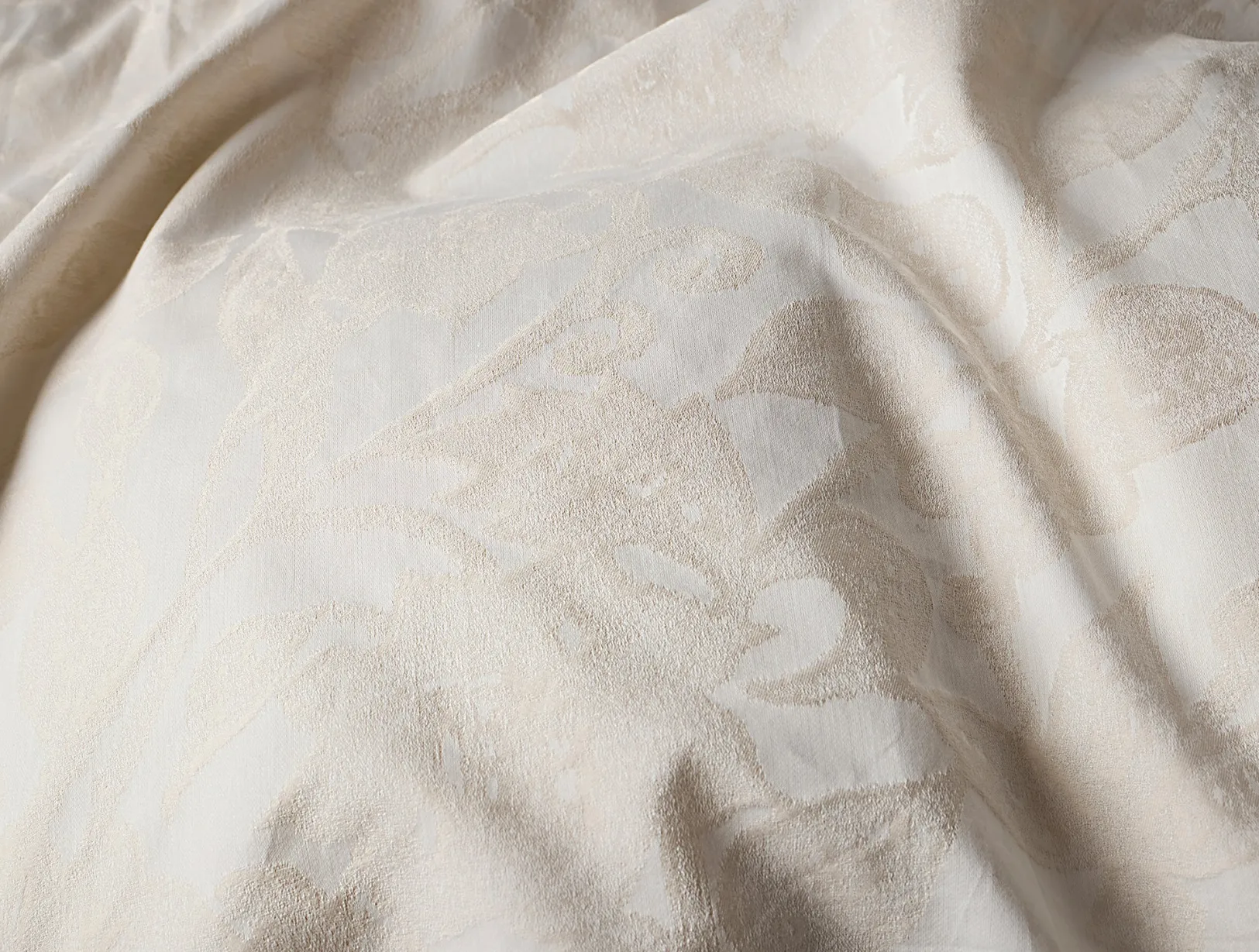 New Coyuchi Heritage Organic Percale Jacquard Duvet Cover Alpine White w/Stone