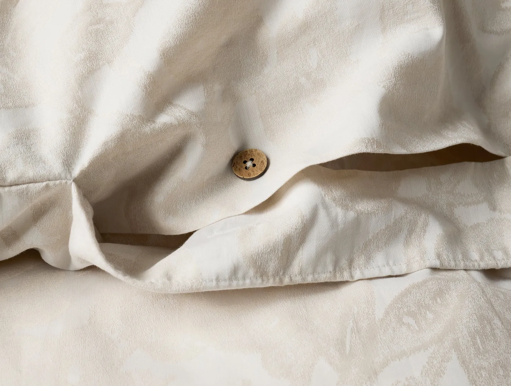 New Coyuchi Heritage Organic Percale Jacquard Duvet Cover Alpine White w/Stone