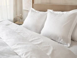 Outlet Coyuchi Heritage Organic Percale Jacquard Duvet Set