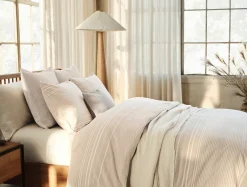 Fashion Coyuchi Little Sur Stripe Organic Duvet Set Doe Chambray