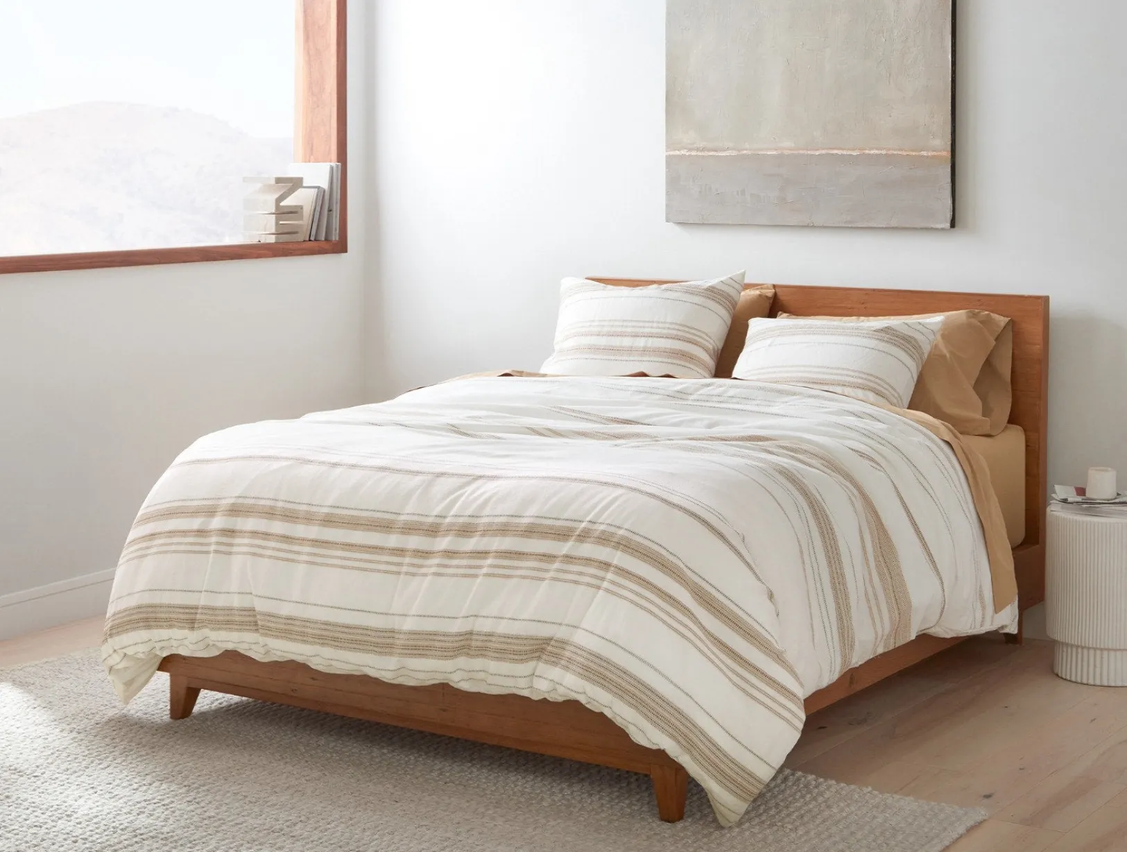 New Coyuchi Lobos Organic Sham Soft White w/Hazel