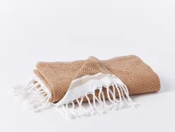 Clearance Coyuchi Mediterranean Organic Bath Towel Coyuchi Cotton w/Rust