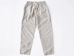 Online Coyuchi Men's Striped Organic Crinkled Pajama Pants