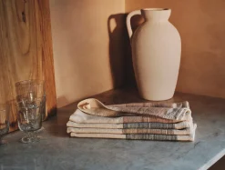 Clearance Coyuchi Miraloma Organic Kitchen Towel, Set of 4 Sunset