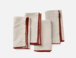 Sale Coyuchi Olivos Embroidered Organic Linen Napkins