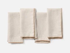 Sale Coyuchi Olivos Embroidered Organic Linen Napkins