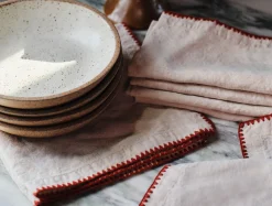 Sale Coyuchi Olivos Embroidered Organic Linen Napkins