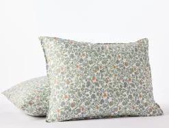 Clearance Coyuchi Organic Print Percale Sham Sage Garden