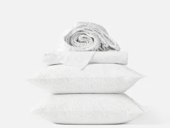 New Coyuchi Organic Print Percale Sheet Set
