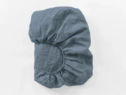New Coyuchi Organic Relaxed Linen Fitted Sheet Slate