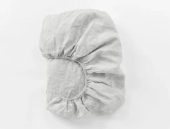 New Coyuchi Organic Relaxed Linen Fitted Sheet Slate