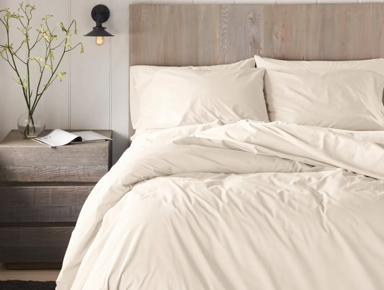 Clearance Coyuchi Refined Organic Percale Duvet Set