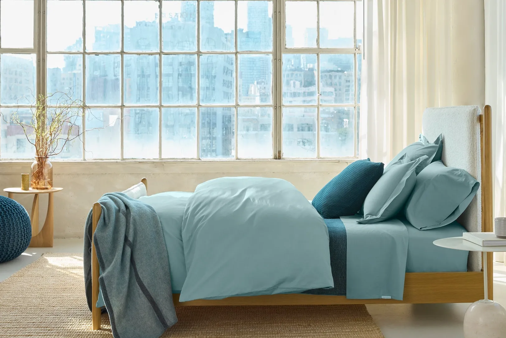 Clearance Coyuchi Refined Organic Percale Duvet Set