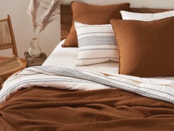 Discount Coyuchi Rippled Stripe Organic Duvet Set