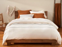 Discount Coyuchi Rippled Stripe Organic Duvet Set
