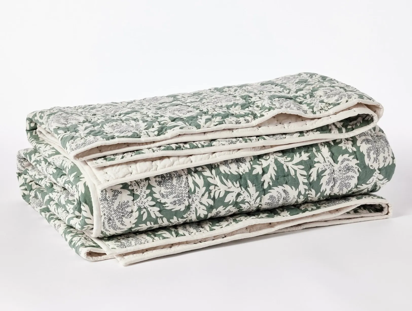 Sale Coyuchi Robles Handstitched Organic Quilt Juniper w/Gulf
